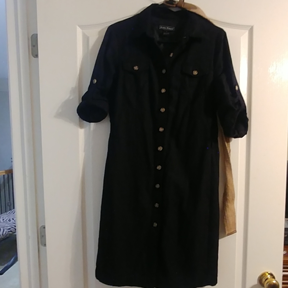 Jessica Howard linen black dress